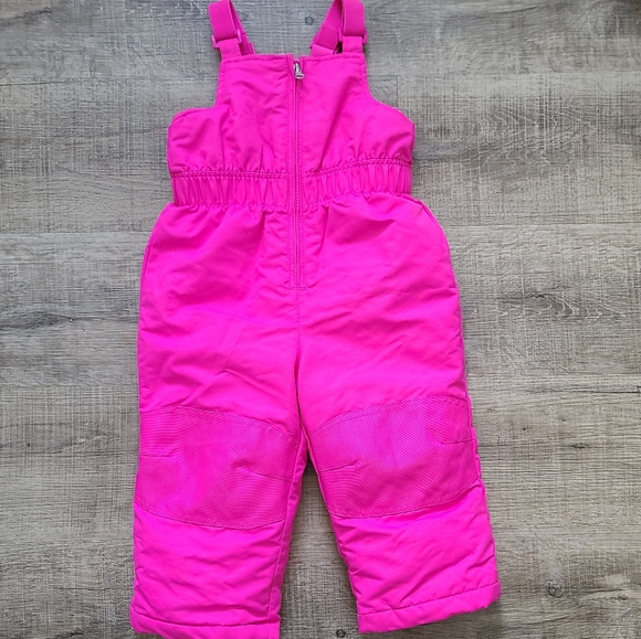 Hot Pink Toddler Girls Snowsuit Jumpsuit - Picture 3 of 4